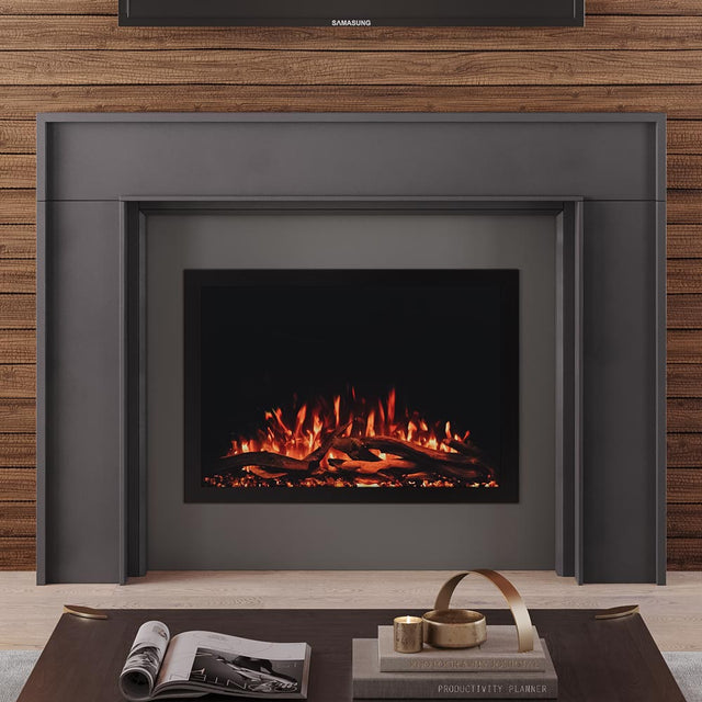 Leavitt 48x42 Wood Mantel Leavitt-4842 Black Paint