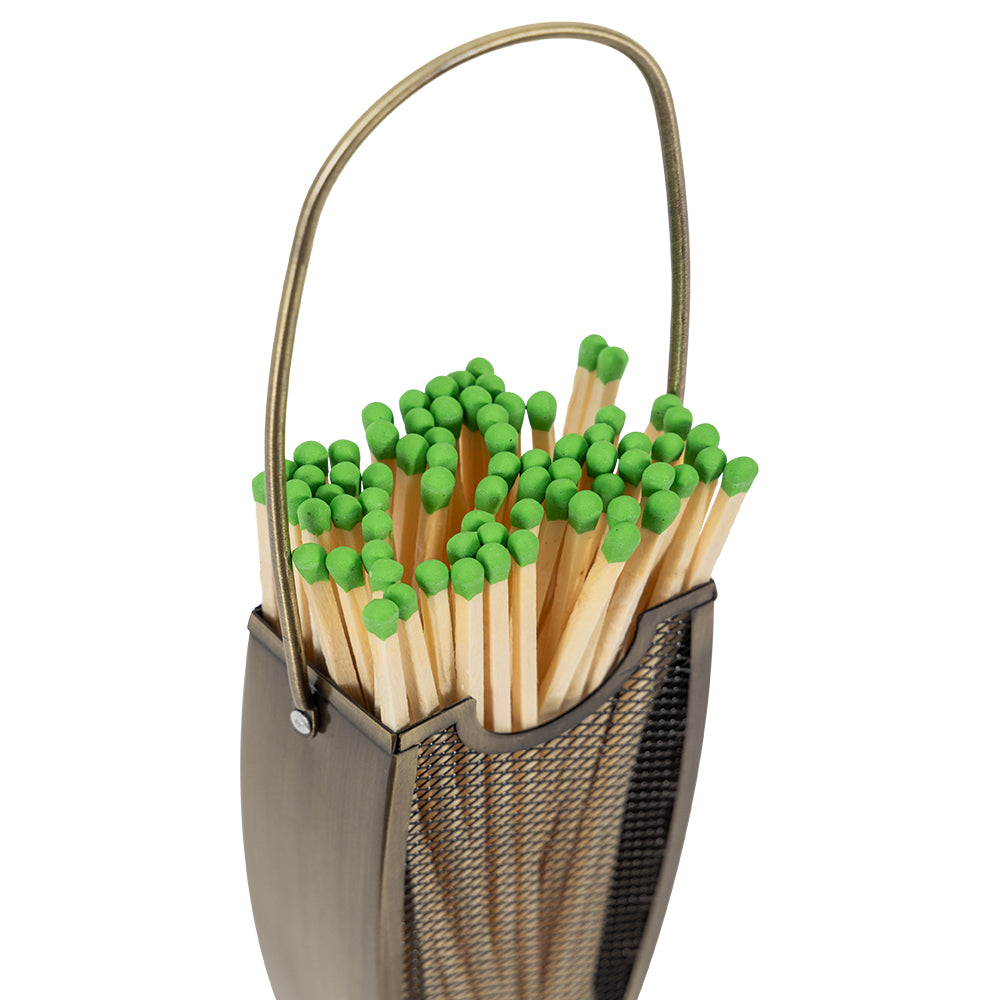 Match Stick Basket in Aged Brass A08830AB