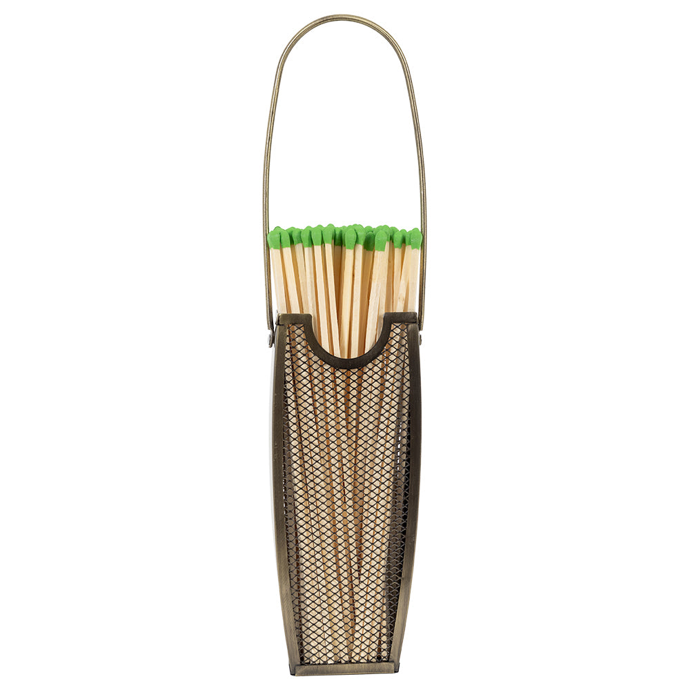Match Stick Basket in Aged Brass A08830AB