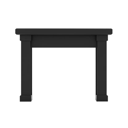 Modern Ember Nobel Mantel Surround 54x39 in matte black painted finish with bold contemporary profile and clean wood construction
