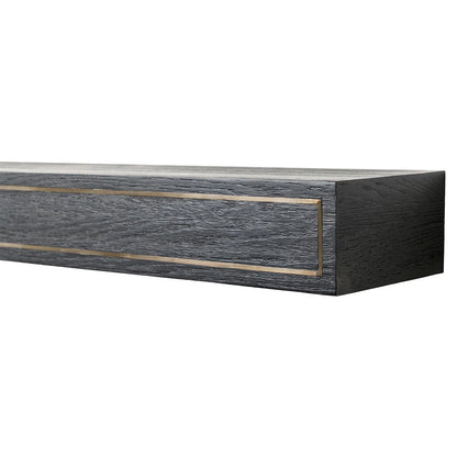 Oak Park Wood Mantel Shelf in Black