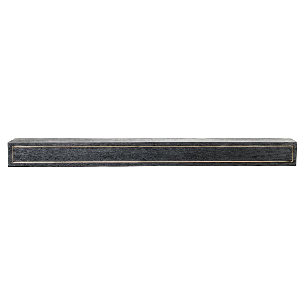 Oak Park Wood Mantel Shelf in Black