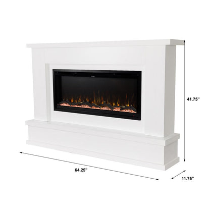 Patton White Linear Mantel Package PATTON-42-WHT