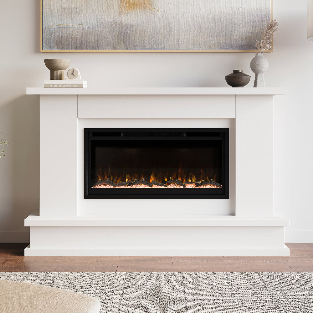 Patton White Linear Mantel Package PATTON-42-WHT