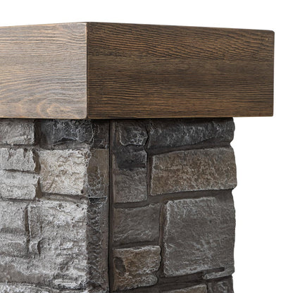 Raeford Stone Mantel & 18-in Firebox ME-RAE-STN-18 Top Detail