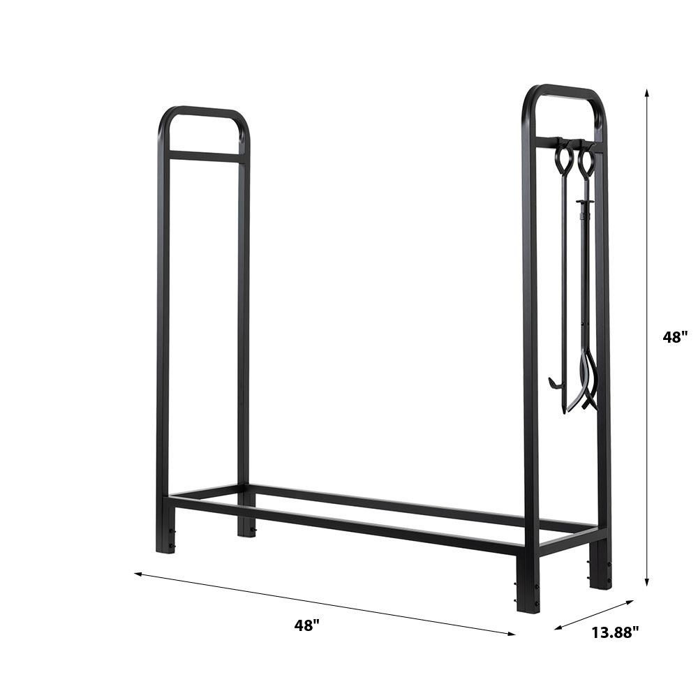 Sierra Mills 48-in Log Rack with Cover - A09058BK