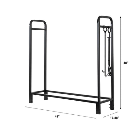 Sierra Mills 48-in Log Rack with Cover - A09058BK