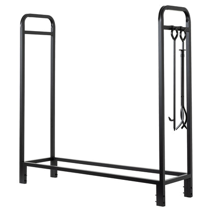 Sierra Mills 48-in Log Rack with Cover - A09058BK