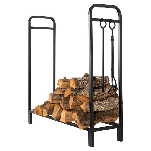 Sierra Mills 48-in Log Rack with Cover - A09058BK