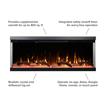 Modern Ember Skyline 50-in 3-Sided Linear Electric Fireplace ME-50-3SV