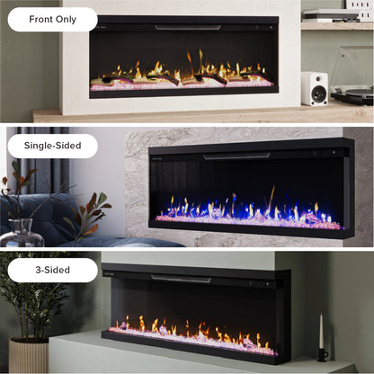 Modern Ember Skyline 50-in 3-Sided Linear Electric Fireplace ME-50-3SV
