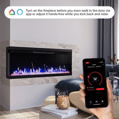 Modern Ember Skyline 50-in 3-Sided Linear Electric Fireplace ME-50-3SV