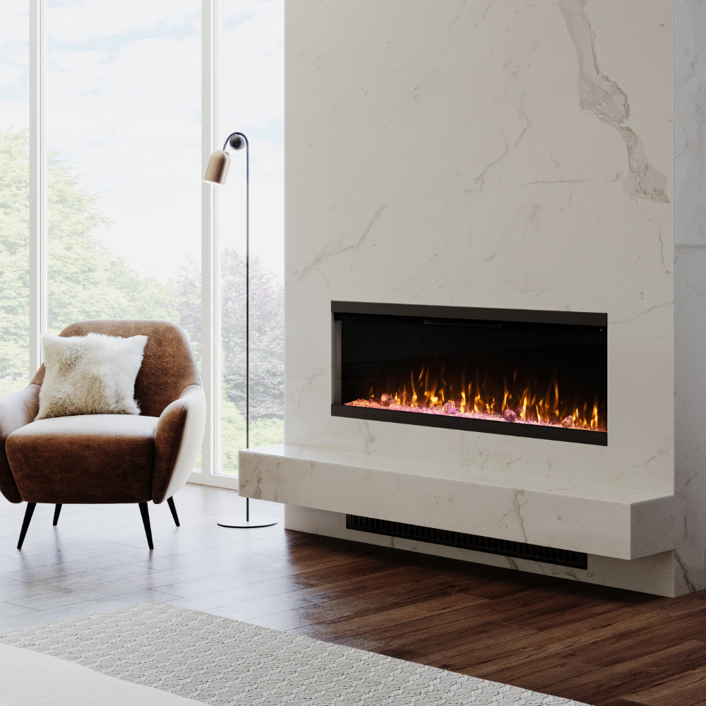 Modern Ember Skyline 60-in 3-Sided Linear Electric Fireplace ME-60-3SV : Front Only Installation