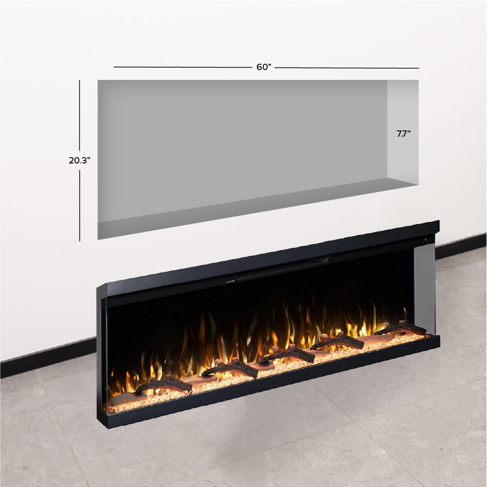 Modern Ember Skyline 60-in 3-Sided Linear Electric Fireplace ME-60-3SV - Installation