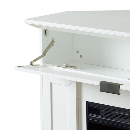 Tillary White Corner Mantel & 23-in Firebox ME-TILL-WHT-23 Top Detail