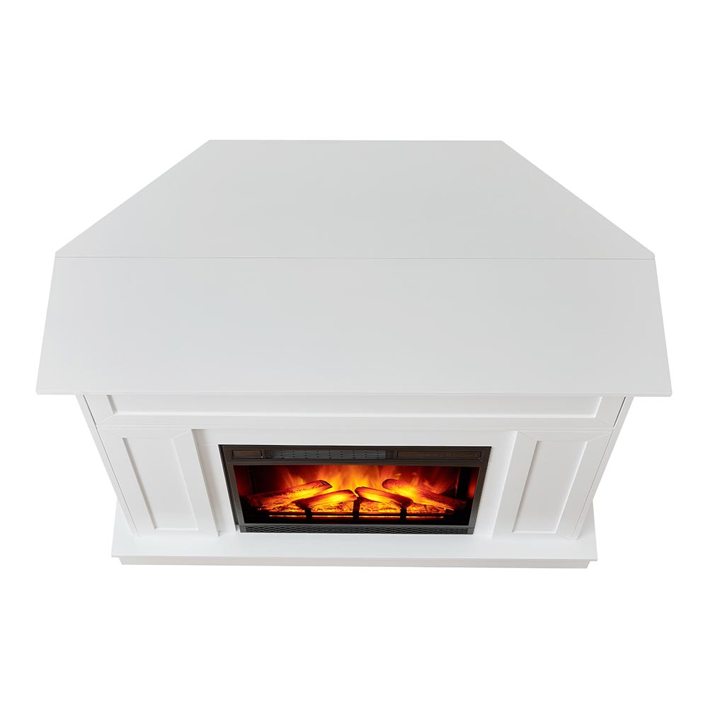 Tillary White Corner Mantel & 23-in Firebox ME-TILL-WHT-23 Base Detail