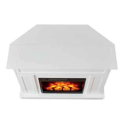 Tillary White Corner Mantel & 23-in Firebox ME-TILL-WHT-23 Base Detail