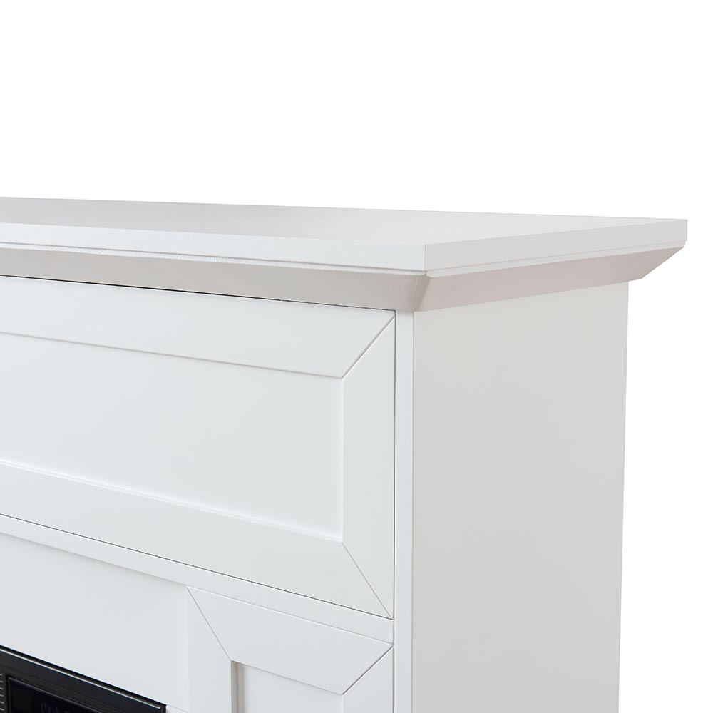 Tillary White Corner Mantel & 23-in Firebox ME-TILL-WHT-23 Flame Colors