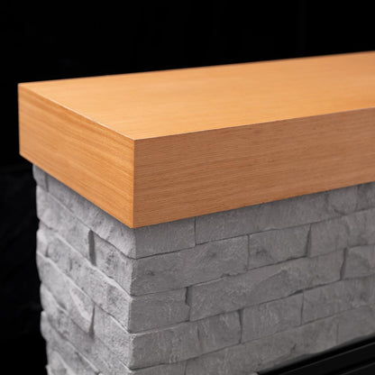 Wyman Linear Stone Mantel & 50-in Firebox ME-2408M-STN-50