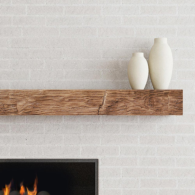 Ashcroft 72-in Concrete Mantel Shelf Shown in Forest
