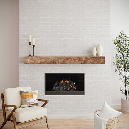 Ashcroft 72-in Concrete Mantel Shelf Shown in Forest