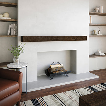 Ashcroft 72-in Concrete Mantel Shelf Shown in Mocha
