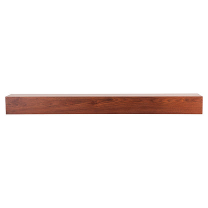 Walnut Creek 72-in Wood Mantel Shelf - Burnt Sienna Finish