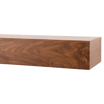Walnut Creek 72-in Wood Mantel Shelf - Matte Clear Finish