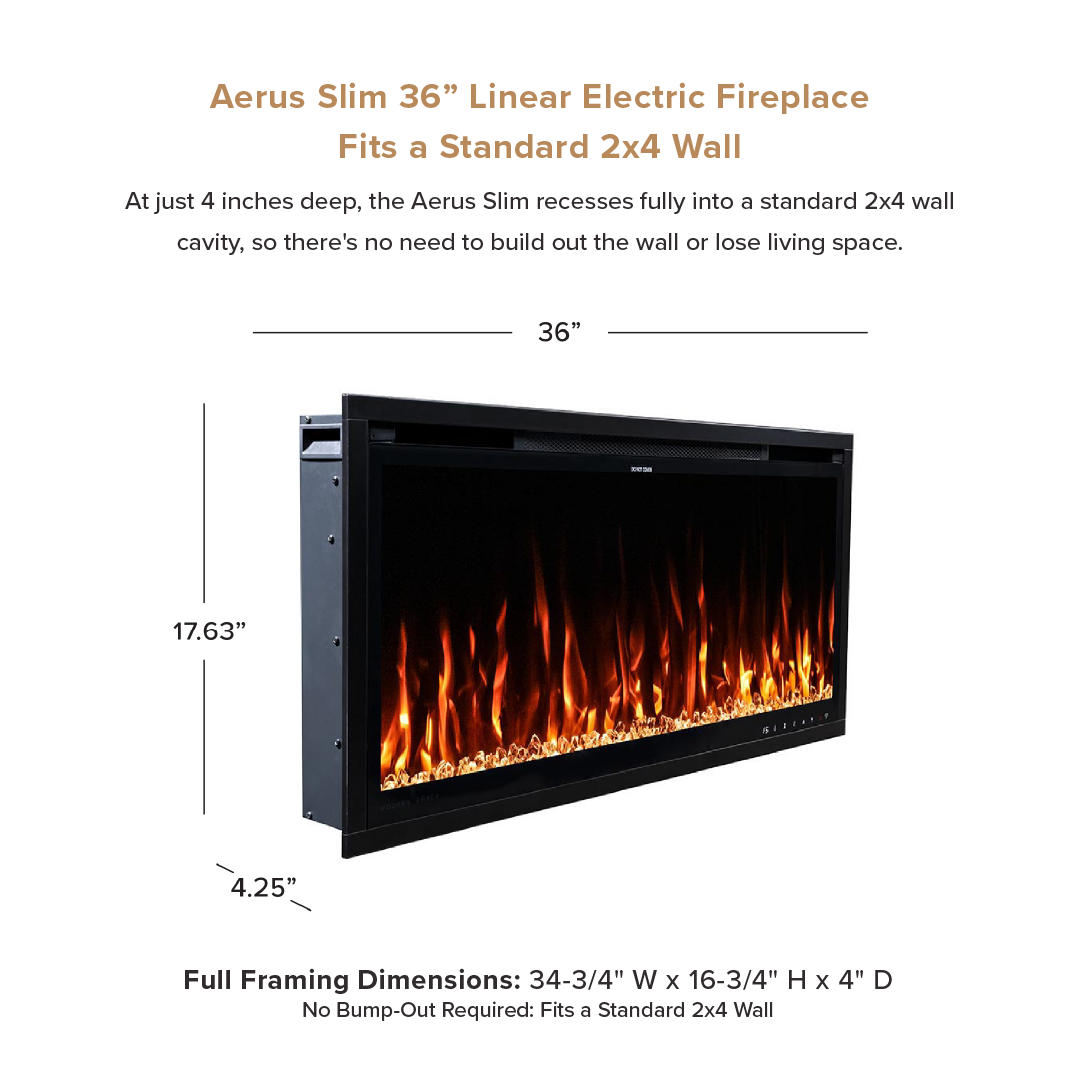 Aerus Slim Linear Electric Fireplace