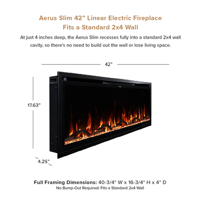 Aerus Slim Linear Electric Fireplace