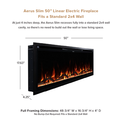 Aerus Slim Linear Electric Fireplace