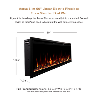 Aerus Slim Linear Electric Fireplace