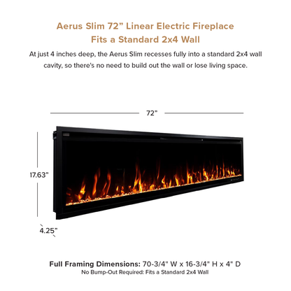 Aerus Slim Linear Electric Fireplace