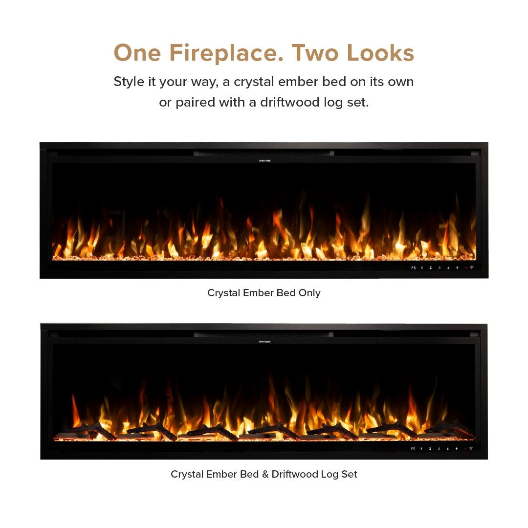 Wyman Linear Stone Mantel & 50" Firebox