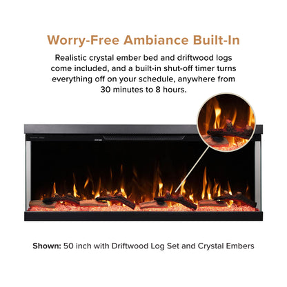 Skyline 3-Side Linear Electric Fireplace