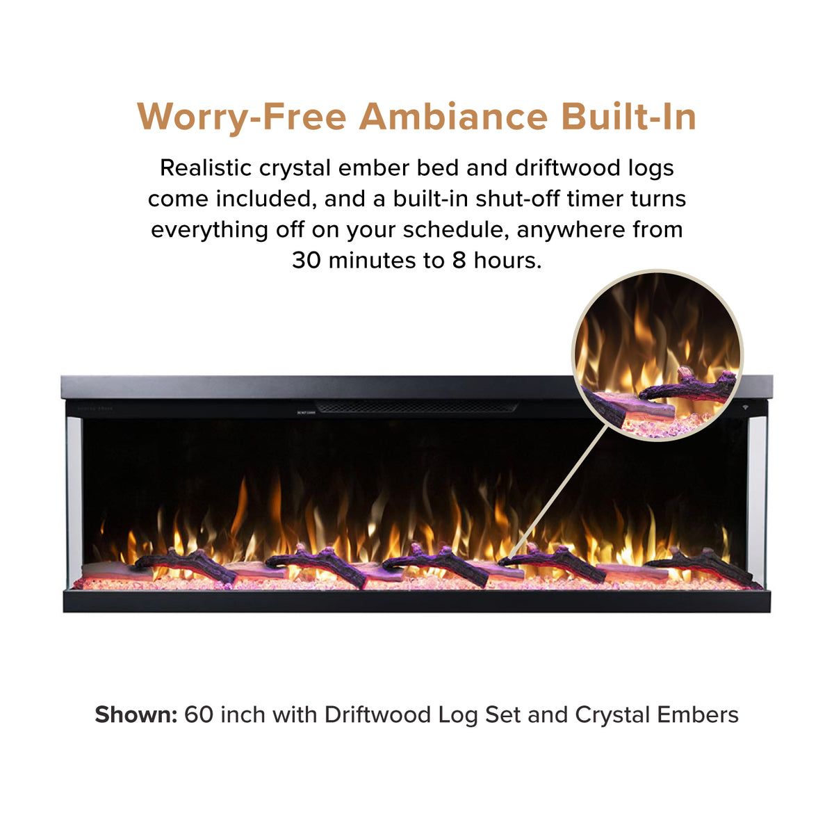 Skyline 3-Side Linear Electric Fireplace