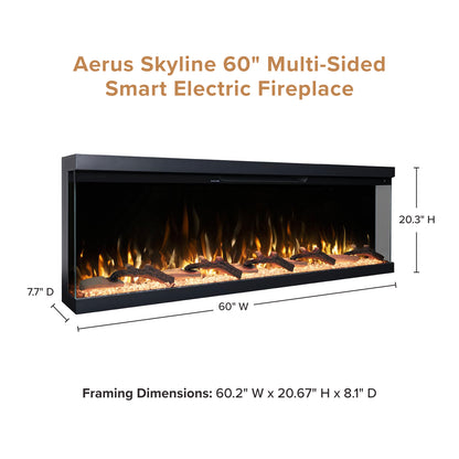 Skyline 3-Side Linear Electric Fireplace