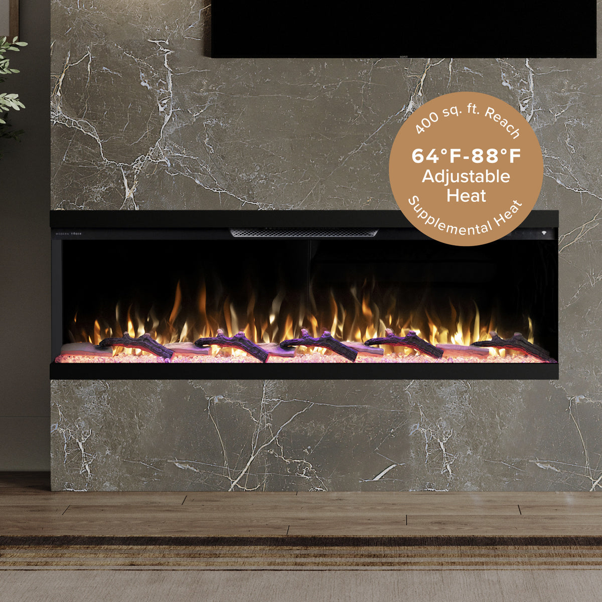 Skyline 3-Side Linear Electric Fireplace