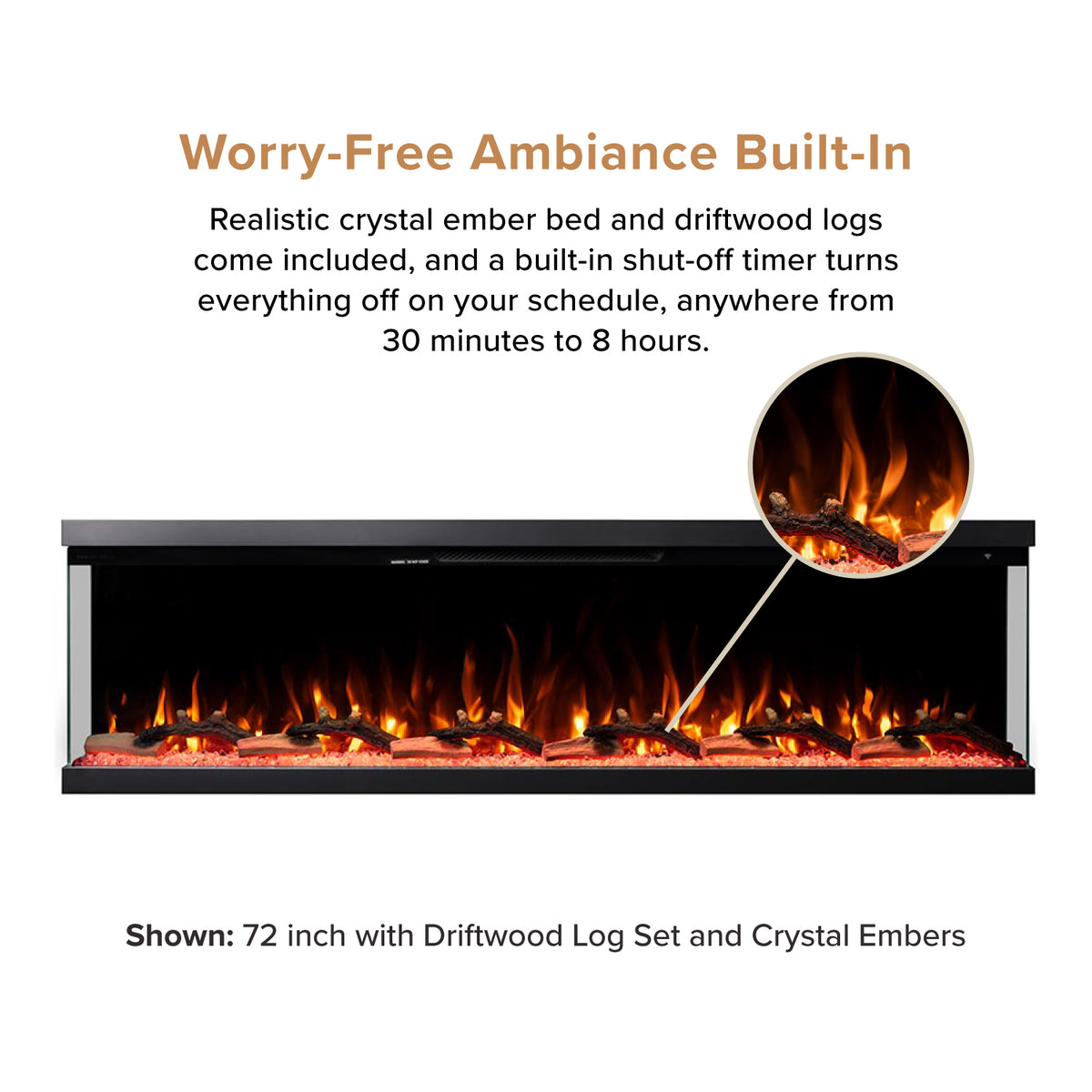 Skyline 3-Side Linear Electric Fireplace
