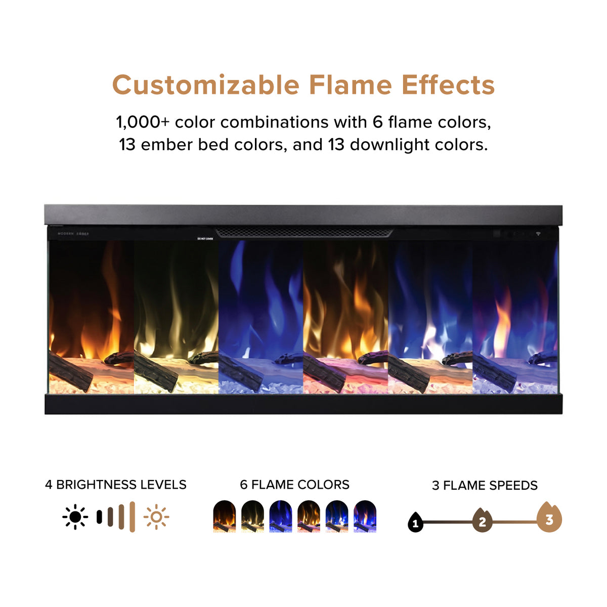 Skyline 3-Side Linear Electric Fireplace