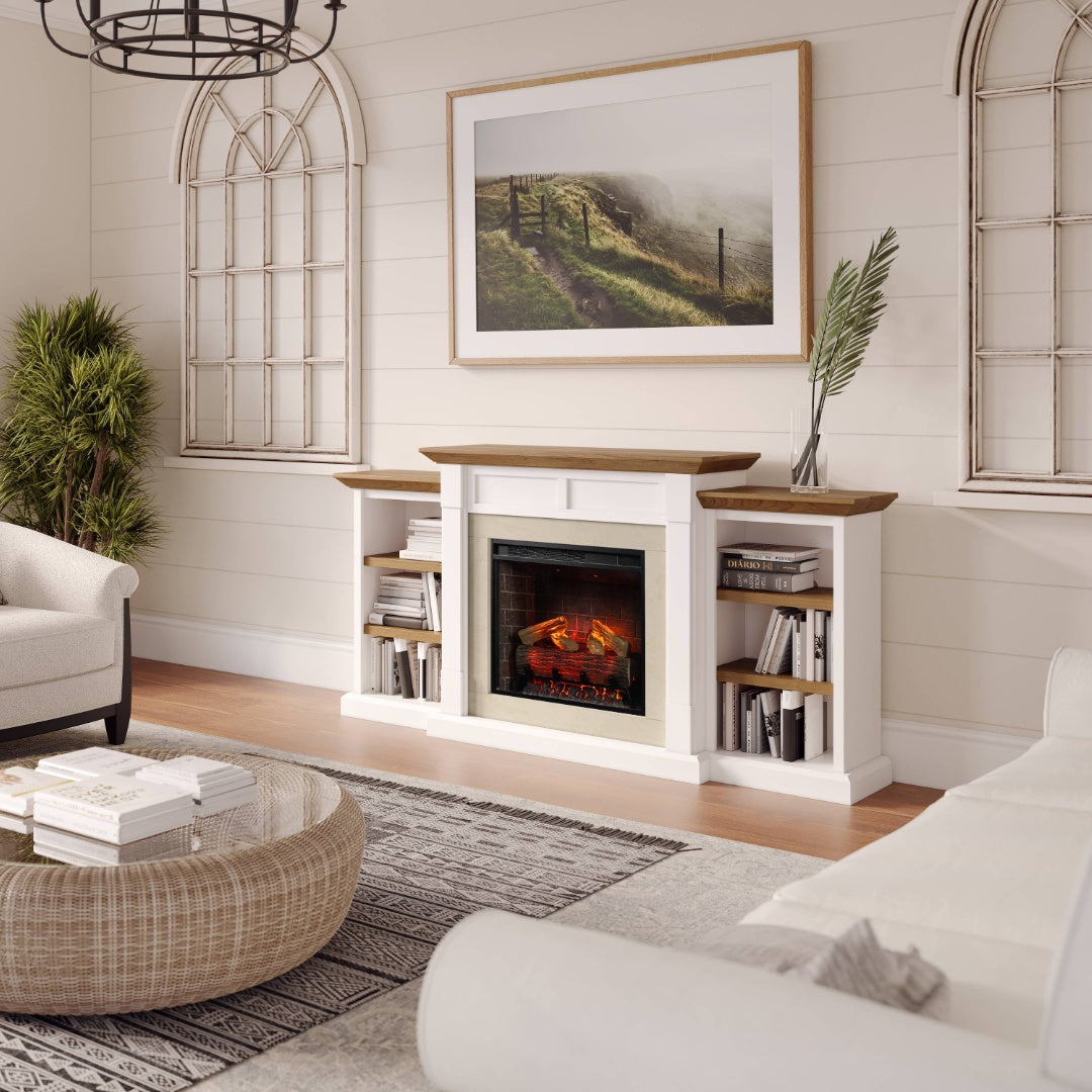 Belhaven Mantel Bookcase & 23" Firebox