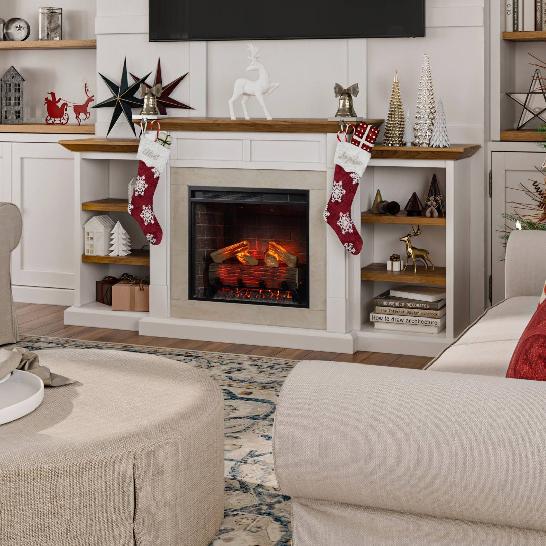 Belhaven Mantel Bookcase & 23" Firebox