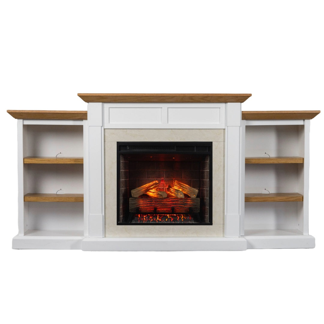 Belhaven Mantel Bookcase & 23" Firebox