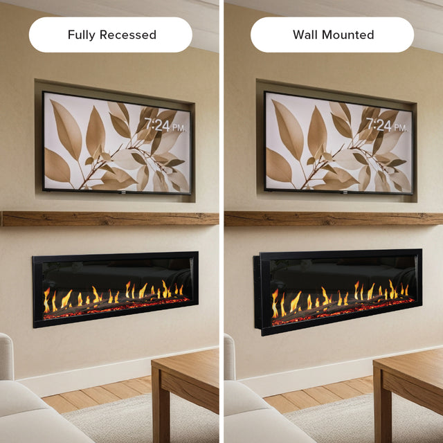 Highmark Luxe LCD Built-In Electric Fireplace