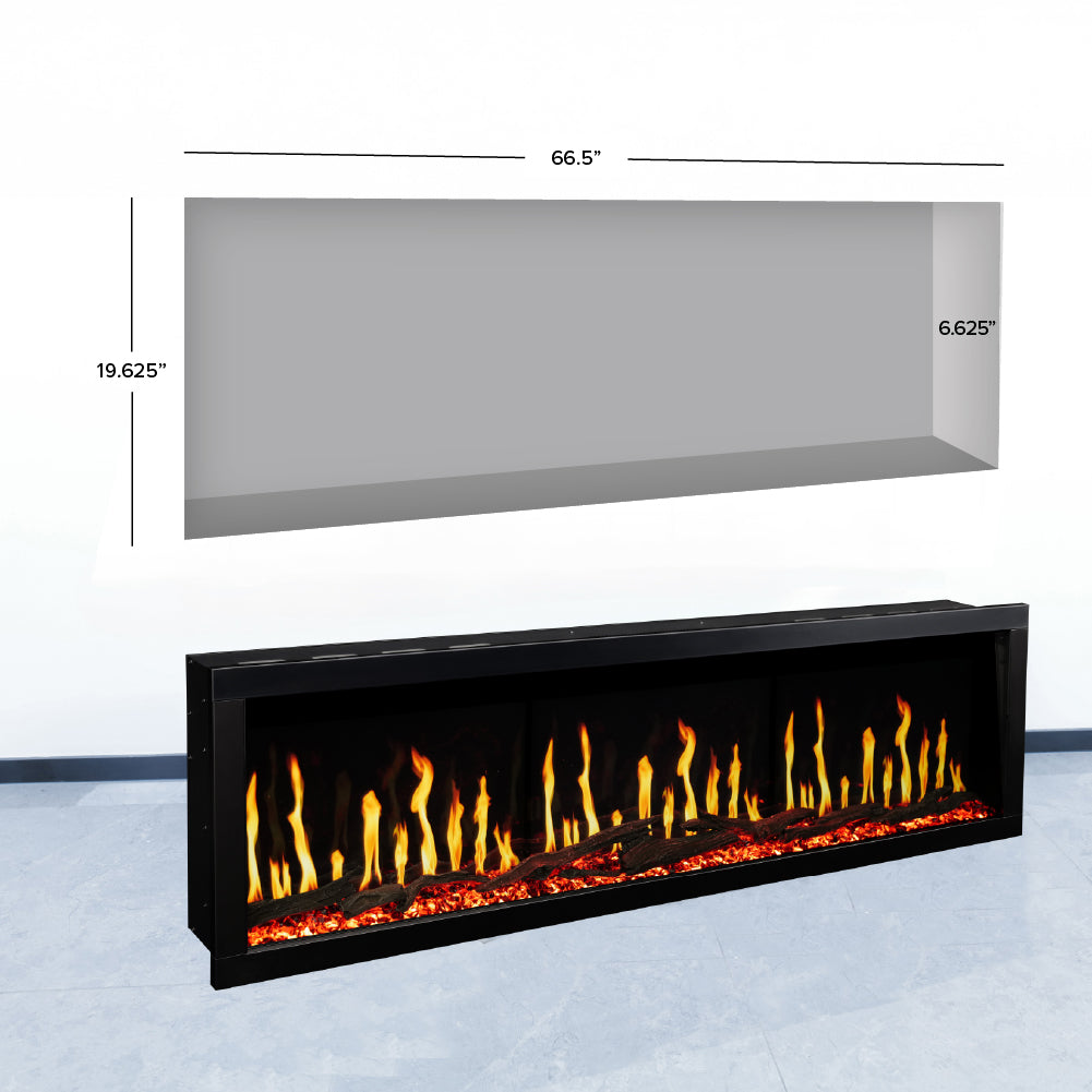 Highmark Luxe LCD Built-In Electric Fireplace
