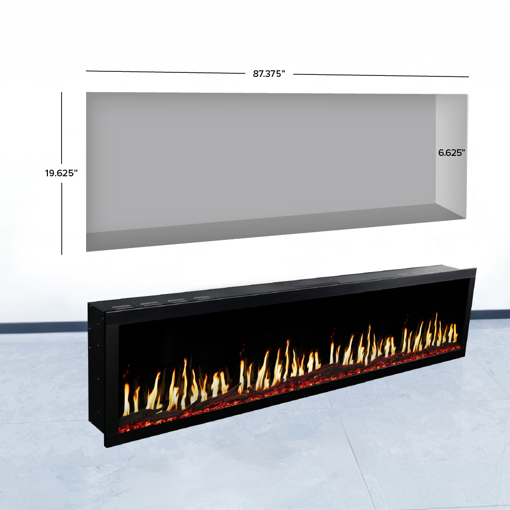 Highmark Luxe LCD Built-In Electric Fireplace