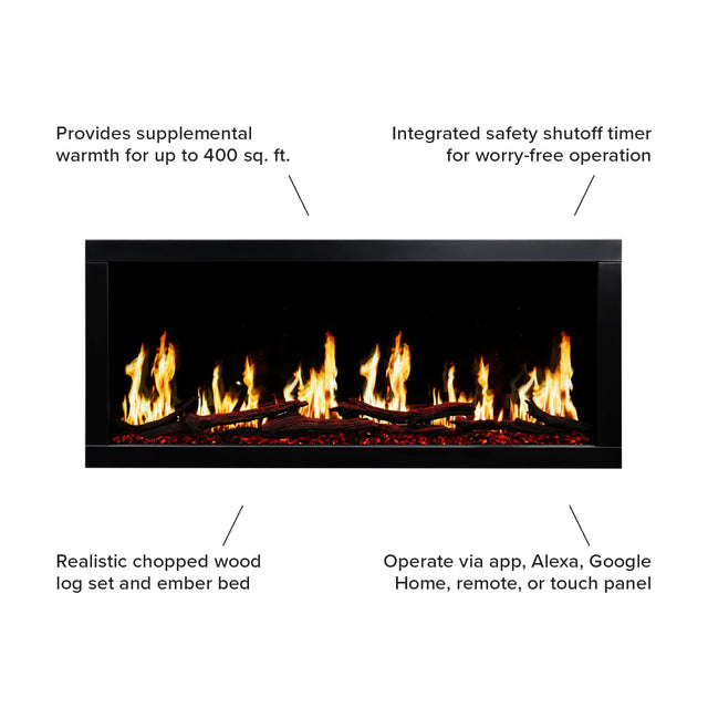 Highmark Luxe LCD Built-In Electric Fireplace
