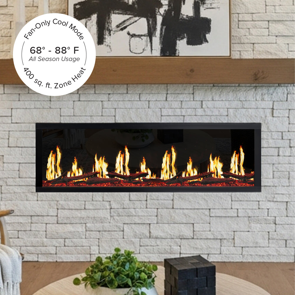 Highmark Luxe LCD Built-In Electric Fireplace