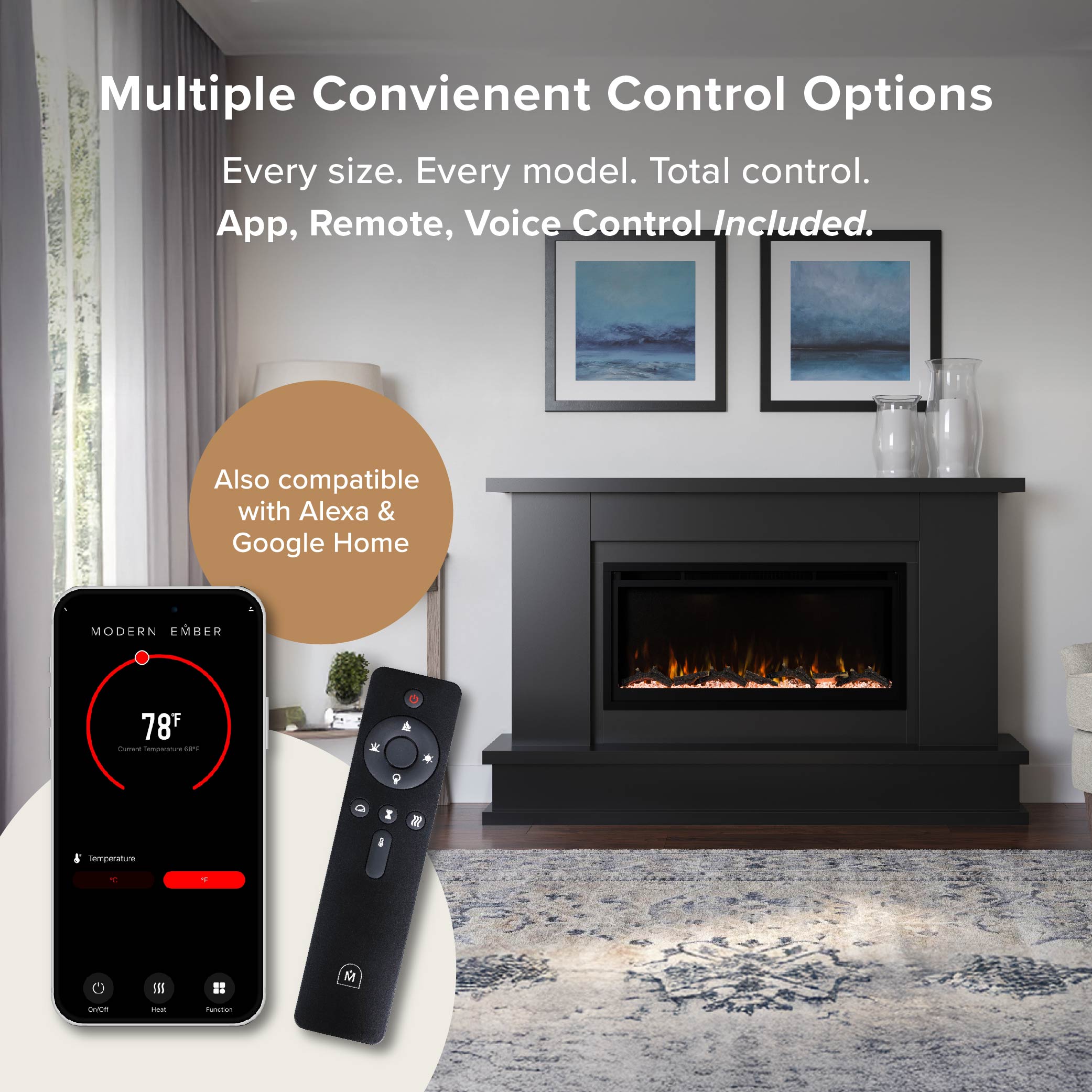 Patton Linear Electric Fireplace Mantel Package