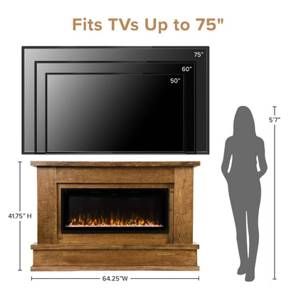 Patton Linear Electric Fireplace Mantel Package